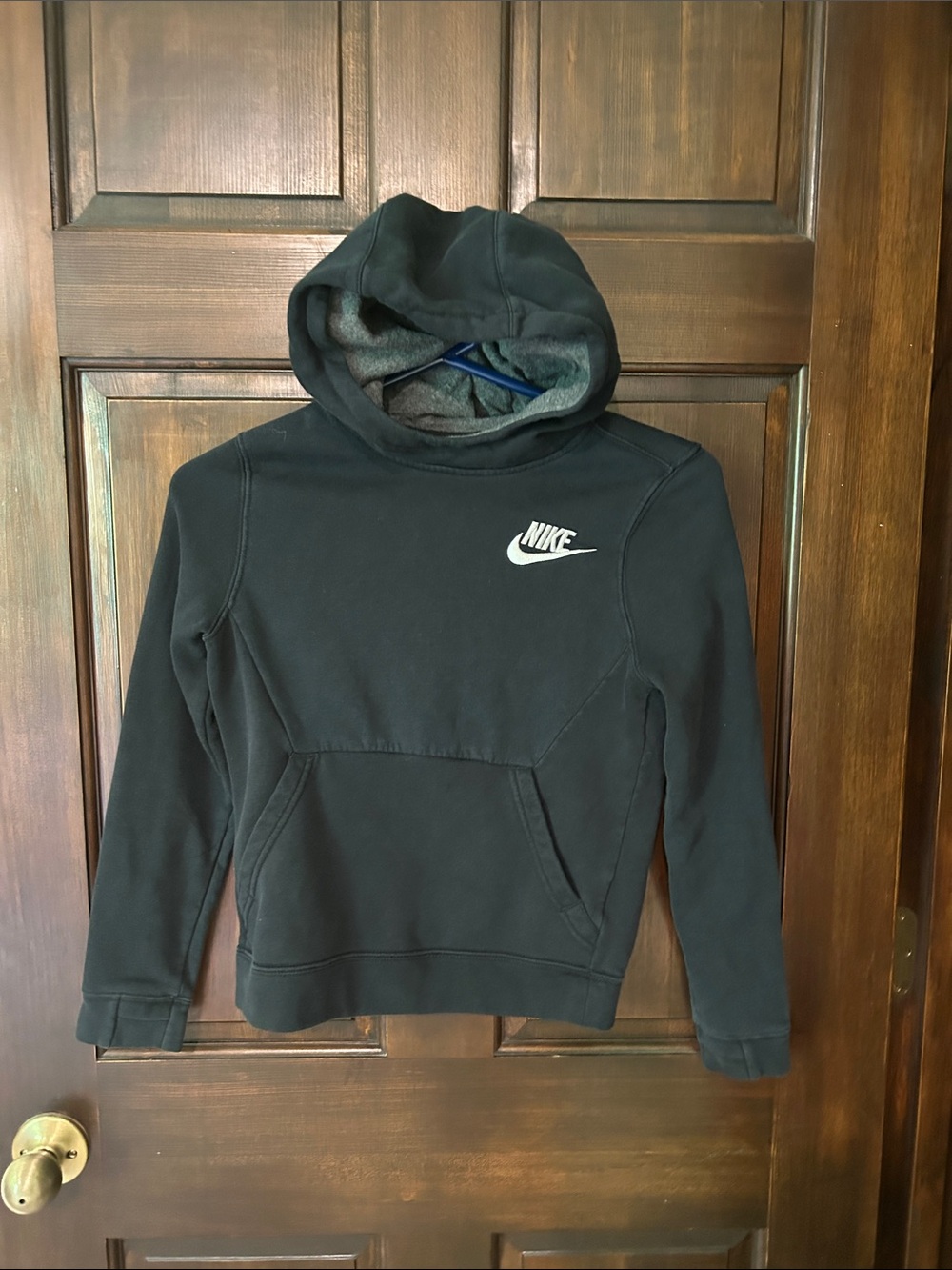 Nike Black Hoodie with White Swoosh Logo